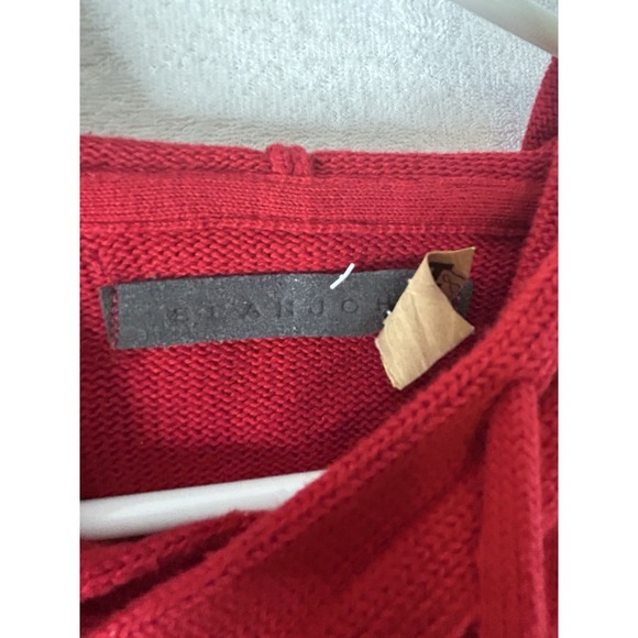 Sean Jean Men's Hooded 2XL Red Black Gray Long Sleeve Button Color Block Jacket - Picture 3 of 5